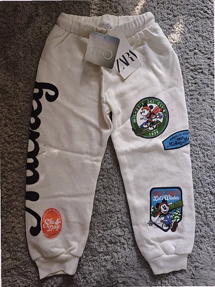 Zara Jungen Disney Mickey Maus Jogging Hose Gr 104 Neu Mit Etikett