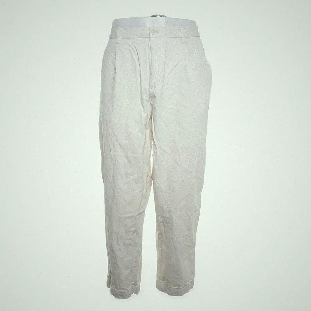 Zara, Palazzohose, Größe: 46, Beige, Baumwolle/Leinen, Einfarbig, Herren #zZd