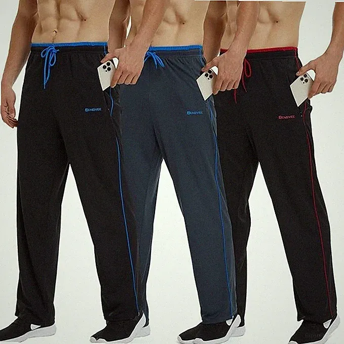 ZENGVEE 3er Pack Trainingshose Herren leichte Herren Jogginghose atmungsaktiv Hose